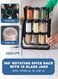 Spice Rack Organizer with 18 Glass Jars &acirc;&euro;&ldquo; Ferris Wheel Style Herb &amp; Seasoning Storage Stand for Kitchen Countertop &acirc;&euro;&ldquo; Space-Saving, Easy Access, Airtight Stainless Steel Lids, Modern Spice Holder Set