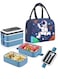 Lunch Box for Kids School, 4 in 1 Stainless Steel Lunch Box Set with Insulated Lunch Bag and Utensil Set, Leak-proof 2 Layer Large Capacity Lunch Box for Kids Adults(Blue)