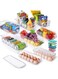 Masthome Fridge Organizer, Fridge Organizers and Storage, 13 Pack Fridge Organizer Bins with Handles for Kitchen, Clear Plastic Pantry Organizer, Cabinet, Countertops, Includes 2 x Egg Organiser