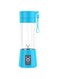 Ladfeu Portable Blender 380ml Personal Size Blender USB Rechargeable Fruit Juice Mixer with 6 Blades USB Rechargeable for Shakes and Smoothies Juice (Blue)