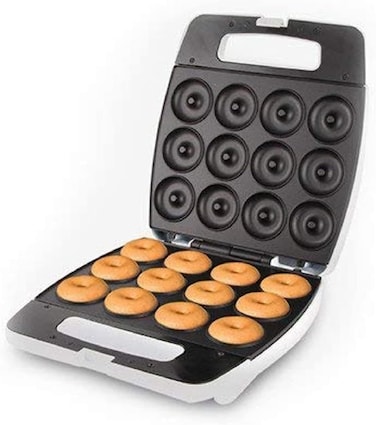 Nova 12PCS Doughnuts Maker - Easy-to-Use Electric Donut Machine for Delicious Homemade Treats" White