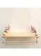 LTSWEET Handcrafted Shelf Kids Room Hanging Bead Shelf Nordic Style Nursery Decoration Wall Shelves Girls Clothes Storage Hanging Rack,Pink
