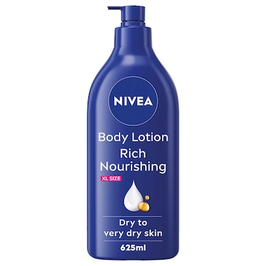 NIVEA Body Lotion, Dry to Very Dry Skin, Rich Nourishing, 625ml