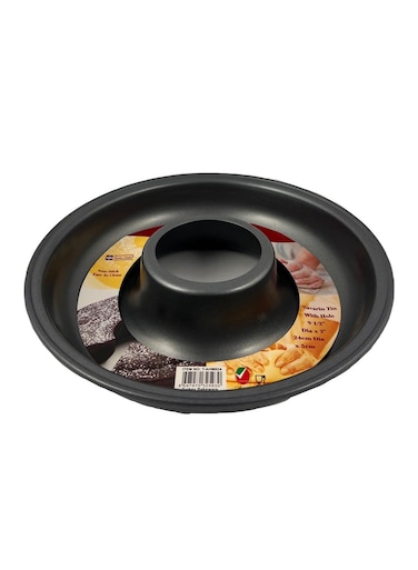 Non-stick Savarin Tin With Hole, 24cm x 5cm, Black