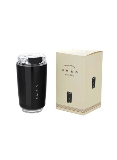 Retro Milk Black 320ml Double-Walled Vacuum Stainless Steel Insulated Mug 360&Acirc;&deg; Leak-Proof Car Travel Portable Coffee Cup One-Click Direct Drinking Hot and Cold Dual-Use Four Options Available