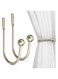 Khazna Curtain Holdback, 2 pcs Wall Mounted Drapery Tiebacks Hooks with Ball Curtain Drapery Holders Aluminum Alloy Decorative Curtain Cord Holdback Drapes Tiebacks, Cyangu