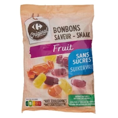 Carrefour Original Sugar Free Fruit Candy, 150g