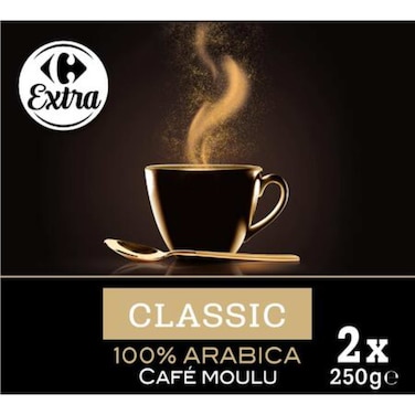 Carrefour Classic Arabica  Coffee 250g Pack of 2