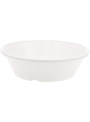 Verona Melamine Round Basket - 23 Cm - White