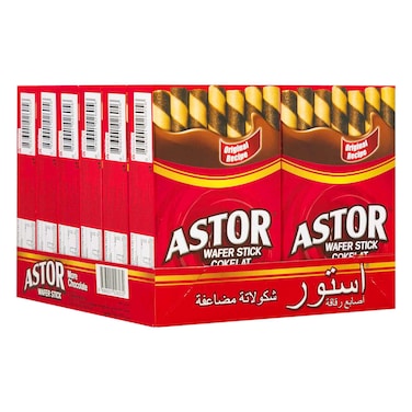 Astor Chocolate Wafer Stick, 40g Pack of 12