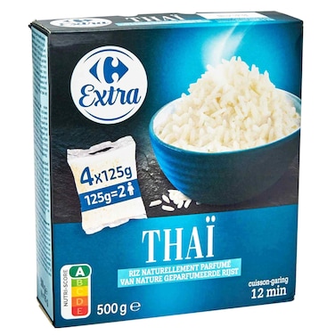 Carrefour Extra Thai Long Grain Rice 125g Pack of 4