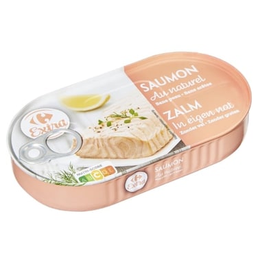 Carrefour Extra Natural Skinless Boneless Salmon Fillets, 190g