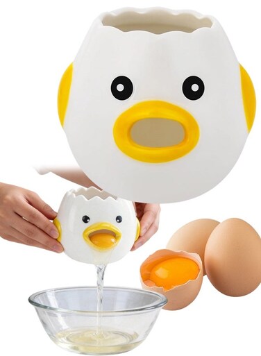 Mini Cartoon Ceramic Egg Yolk Separator Practical Baking Kitchen Tool