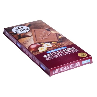 Carrefour Extra Milk Chocolate with Whole Hazelnuts and Raisins, 200g