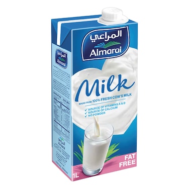 المراعي حليب خالي الدسم، 1 لتر