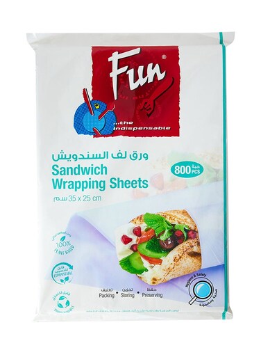 Sandwich Wrapping Paper 800 Pieces White 35x25cm