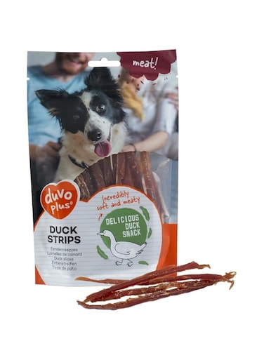 Duvo+ Duck strips Dog Snack 80g