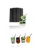 Sweet seven Black Disposable Plastic Drinking Straws - 100 Pcs, 0.23'' Diameter, 10.2'' Long