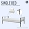 INFINI HOMES Steel Heavy Duty Metal Single Bed with Medicated Mattress (Single, Black, 190 X 90 X 70 CM)