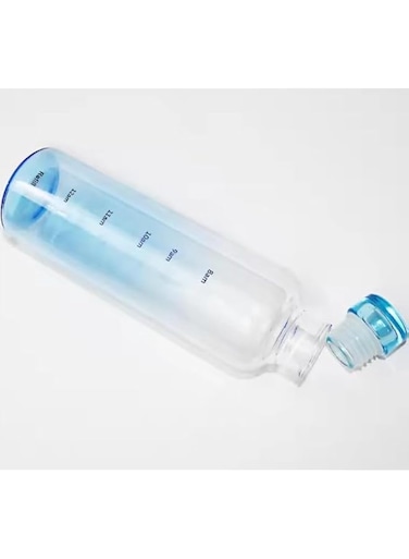 Generic 500 ML Water Botlle Classic Crystal Glass Bottle Cap Silicone Paded Leak Proof 16 Oz Premium Bottle for Men Women &amp; Kids (Blue)