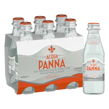 Acqua Panna Natural Mineral Water 250ml Pack of 6