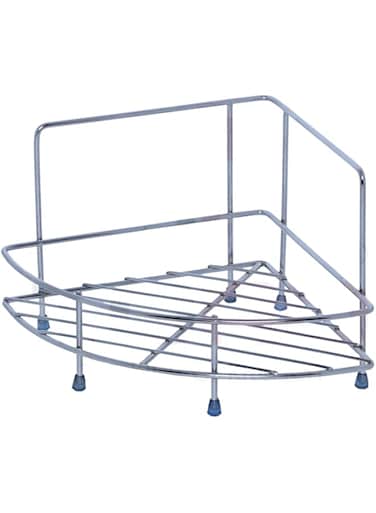 Sulfar Corner Stainless Steel Basket Corner Shelf (Chrome) Pack of 1