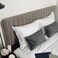 Sleep Haven Upholstered Twin Size Bed (120 X 190 CM) Dark Beige Color