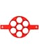 Dubai Gallery 7-Hole Non-Toxic Soft Silicone Cake Mould Red 39.7Centimeter