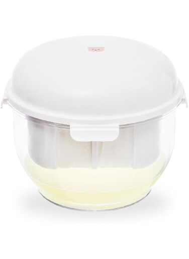 Azonee Greek Yogurt Maker With Ultra Fine Mesh Strainer Basket, 1.7qt Thick and Creamy Greek Yogurt, High Protein Snack, Eco-Zen Material Container for Homemade Greek Yogurt (White)