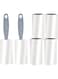 Lint Rollers 6 Refills Full 360 Sheets, 2 handle 6 Extra Sticky Lint Roller Set for Clothes, Sofa, Bed and Carpet, Lint Roller for Pet hair, Cat Hair, Dog Hair, Dust