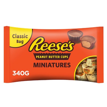 Reese's Miniatures Wrapped Peanut Butter with Milk Chocolate Cups, 340g