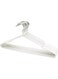 Metal Hangers For Shirt, Coat, Trousers Strong, Anti Slip &amp; Space Saving Rubber Coated, 40 Cm (White)