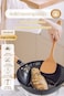 3pcs beech wood spatula non-stick pan special wooden stir-fry spatula wax-free high temperature resistant food grade long handle wooden spatula