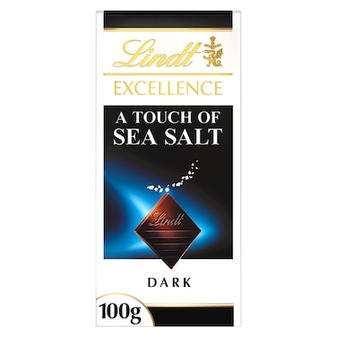 ليندت إكسلانس شكولاطة داكنة بملح البحر، 100 غرام