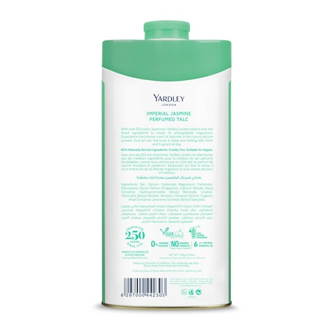 Yardley London Imperial Jasmine Talcum Powder White 125g