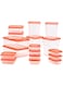 LUKADAH Premium Quality Polypropylene Plastic 17 Piece Food Containers,BPA Free Food Storage Organizers/Containers-Kitchen Storage Containers-Leak Proof Material-Set of 17 (Orange)