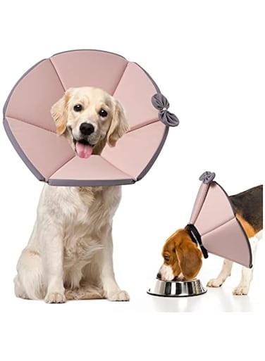 Dog Cone Dog Recovery Collars, Dog Surgery Collar, Soft Dog Cones for Dogs After Surgery for Medium Large Dog, Not Impede Vision Dog Recovery Collar, Adjustable Waterproof Pet Cone Help Dog Healing