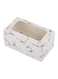 12-Piece 2-Cavities Kraft Paper Cupcake Box With Inserts Marble/Clear 16cm