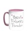 Best Friends Forever Printed Coffee Mug Pink/White 11ounce