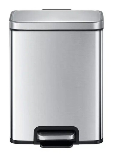MADISON SERIES   Luxury 12L Pedal Trash &amp; Garbage Bin   Brushed Stainless Steel Finish   Soft-Closing Mechanism   Fingerprint-Resistant   Modern Design for Kitchen, Bathroom, Office, and Home Use   Durable, Easy-Clean Waste Container
