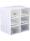 Stackable Dustproof Flip Type Shoes Storage Container White