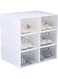 Stackable Dustproof Flip Type Shoes Storage Container White