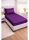 2-Piece Striped Microfiber Fitted Sheet Set Single 90x200cm &acirc;&euro;&ldquo; Soft Elastic Deep Pocket 17cm Bedsheet with 1 Pillowcase 50x70cm, Purple Microfiber Purple Single