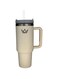 AAKA Double Wall Vacuum Insulated Tumbler, 40 oz, Lid, Straw, Cleaning Brush, 3-Position Lid for Water, Ice, Tea, Coffee (Cream)