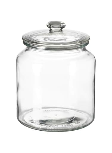 VARDAGEN Jar with lid, clear glass