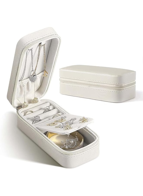 KASTWAVE Jewelry Box, Jewelry Holder, Small Travel Jewelry Box, Travel Mini Organizer, Storage Case Mini Travel Case, for Earrings, Rings, Necklaces, Bracelets, Gifts for Women and Girls