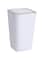 WENKO Candy Swing Cover Bin, Polystyrene, Home and Bathroom Waste Can, Lidded Dustbin, Lightweight &amp; Sturdy, 6L Capacity, 18x28.5x18cm, White