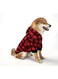 Dog Winter Coat Cold Weather Plaid Dog Clothes for Small Medium Dogs，Warm Pet Dog Jacket with Hood and Soft Fleece Lining，Windproof Pet Vest Fuzzy Outwear (Black and red squares, M)