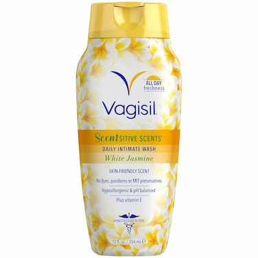 VAGISIL SCENTSITIVE SCENTS DAILY INTIMATE WASH WHITE JASMINE 354ML