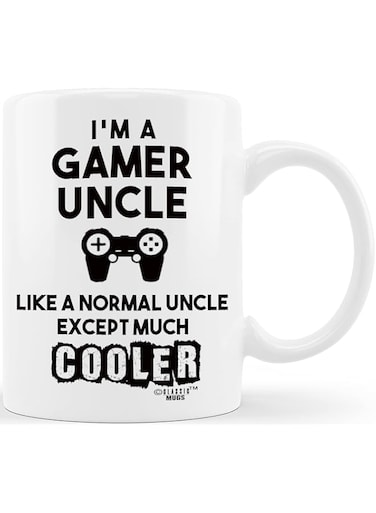 Classic Mugs Father's Day Gift for Uncle I'm A Gamer Uncle Like A Normal Uncle Except Much Cooler Funny Uncle Mug Gift from Niece Nephew Novelty Gag Gift for Christmas Birthday Coffee Mug Tea Cup
